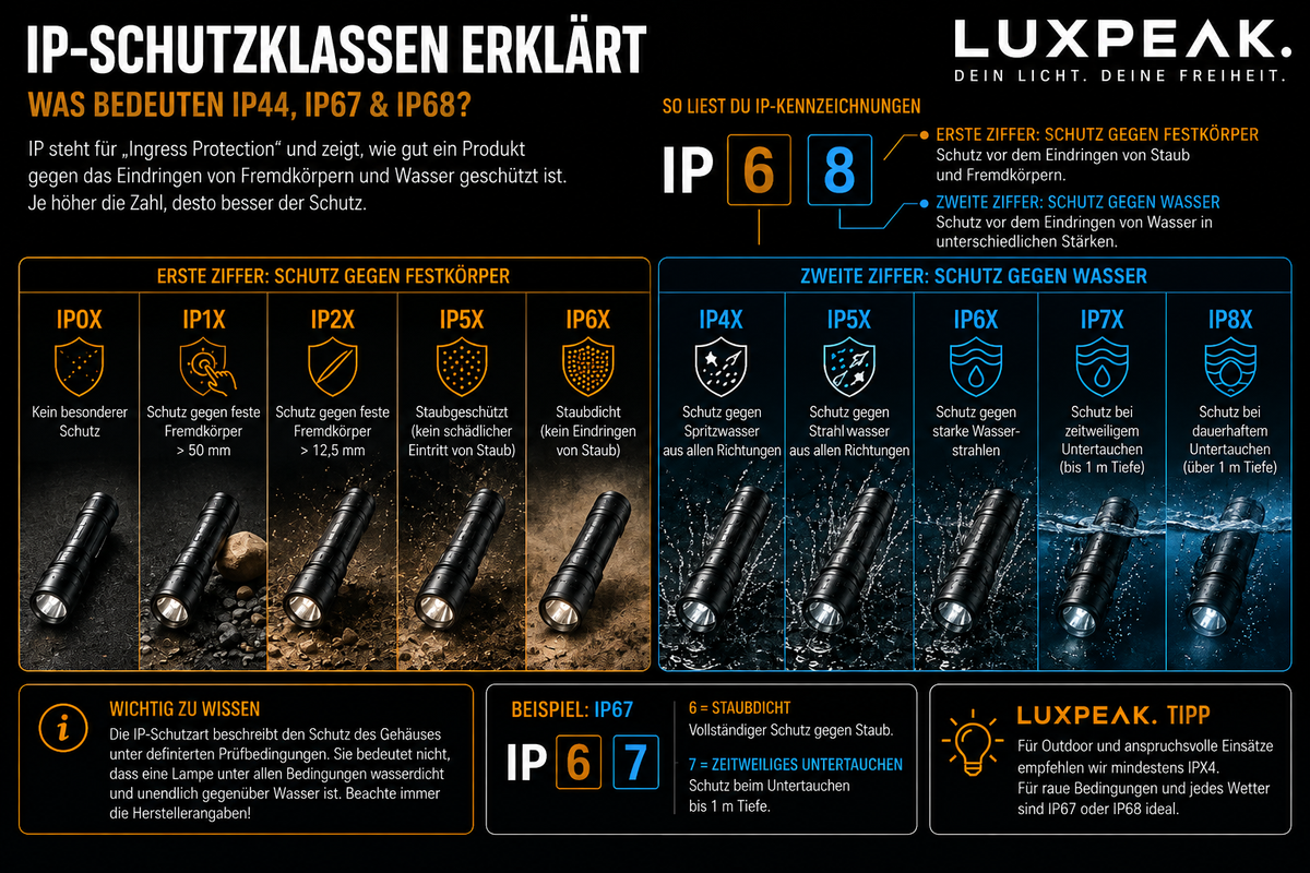 Wasser, Staub & Co.: IP-Schutz einfach erklärt