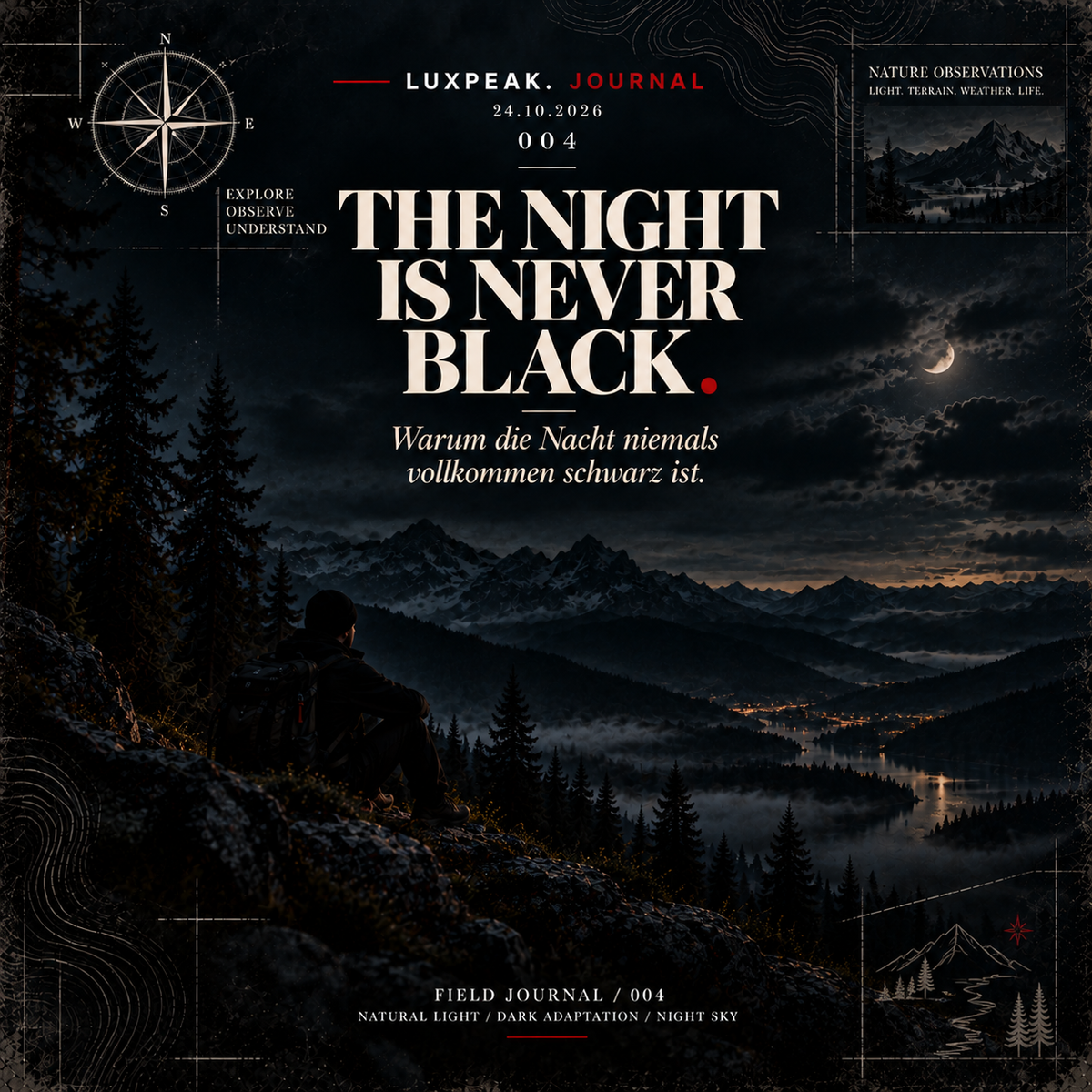 THE NIGHT IS NEVER BLACK.