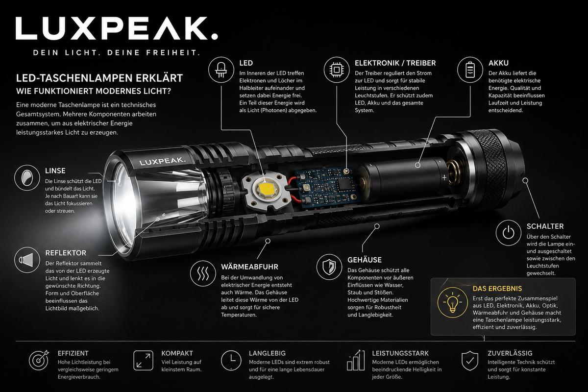 LED-Taschenlampen erklärt: Wie funktioniert modernes Licht?